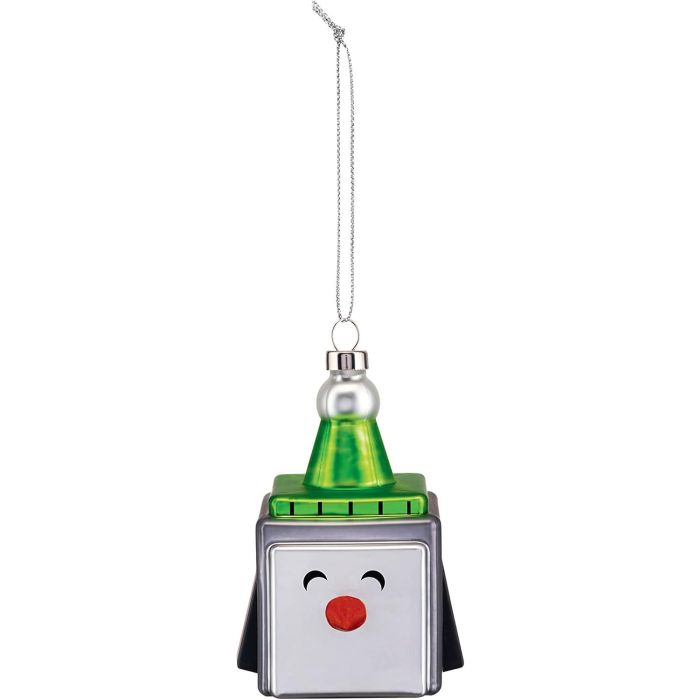 Alessi GJ02 5 Bola de Navidad Cúbica Pingüino Vidrio Soplado Decorado a Mano Alessi GJ02 5 Bola de Navidad Cúbica Pingüino Vidrio Soplado Decorado a Mano