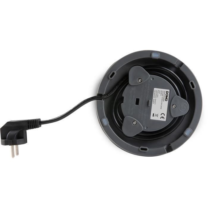 Domo DOM1741676428017 Hervidor eléctrico 2200 W 1.7 L Base giratoria Negro/Madera 5