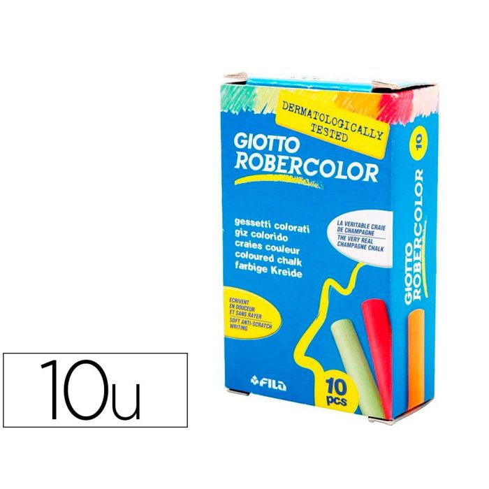 Tiza Color Antipolvo Robercolor Caja De 10 Unidades 10 unidades