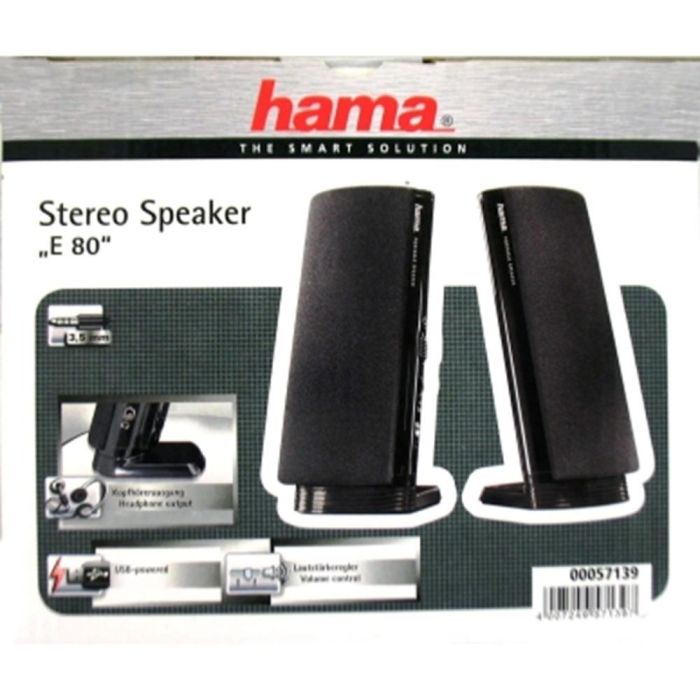 Altavoces PC Hama 00057139 Negro 2 Altavoces PC Hama 00057139 Negro 2