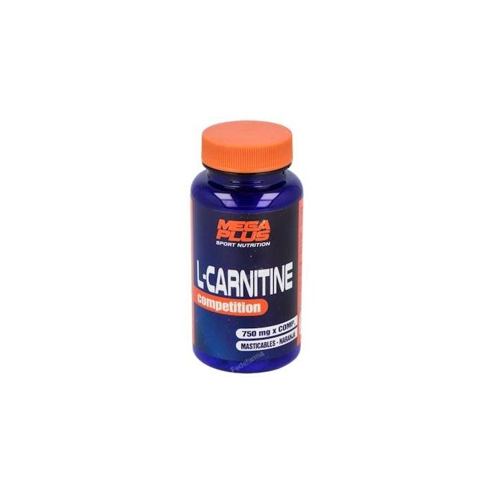 MEGA PLUS L-Carnitina Masticable 50 Comprimidos. Ayuda a transformar la grasa en energía y mejorar el rendimiento deportivo.
