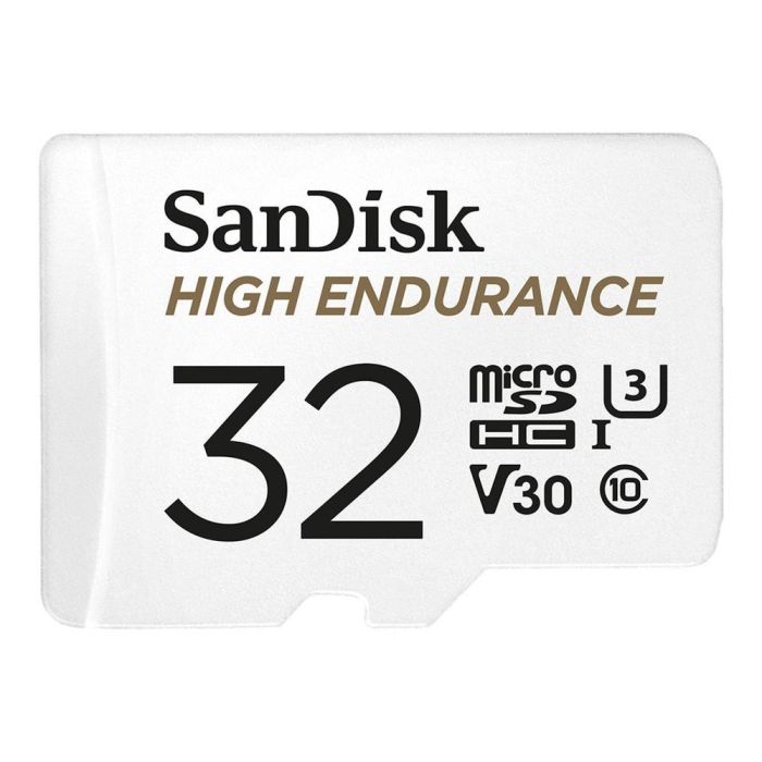 SanDisk Tarjeta de Memoria MicroSDHC 32GB High Endurance V30 U3 Class 10 para Grabación Continua 4K y Full HD