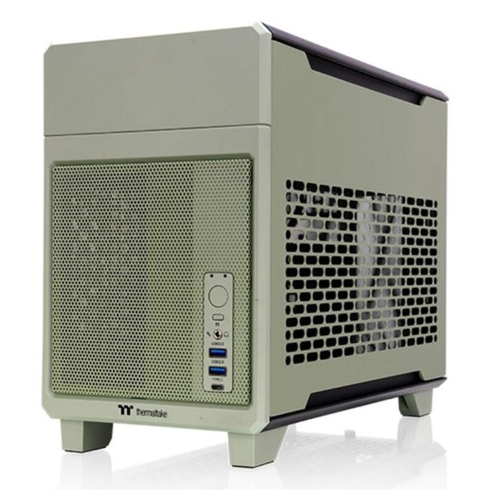 Thermaltake TR100 Mini Tower PC Verde - Caja Compacta Compatible SFX para Ventiladores 120/140mm, Radiadores 120/240mm y HDD 2.5" Thermaltake TR100 Mini Tower PC Verde - Caja Compacta Compatible SFX para Ventiladores 120/140mm, Radiadores 120/240mm y HDD 2.5"