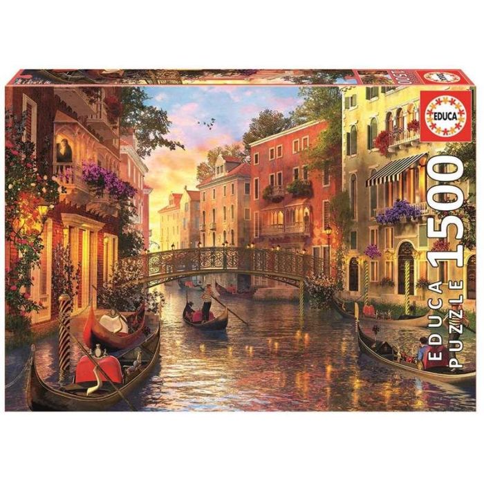 Educa Borrás 17124 Puzzle Rompecabezas Sunset in Venice 1500 Piezas 3