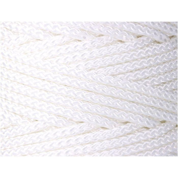 Edm Cordón Trenzado Poliéster Granete Blanco, Calibre 6 mm x 200 m 1