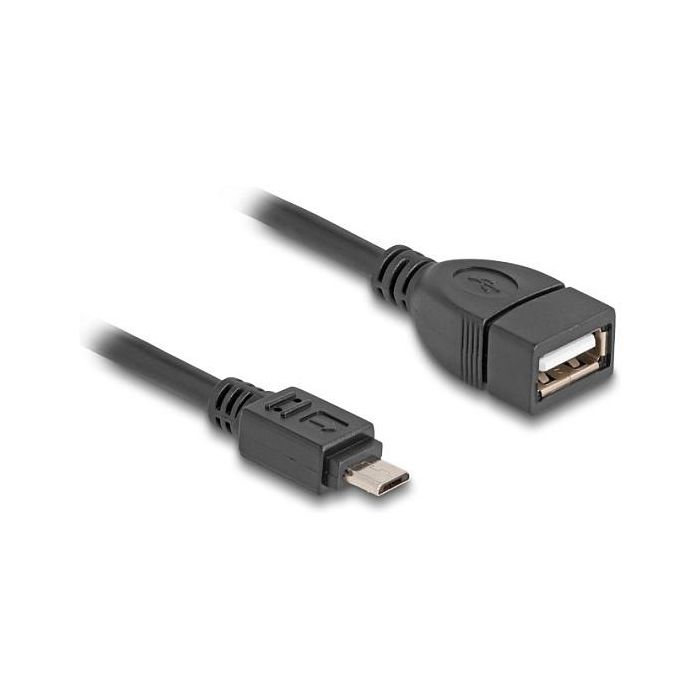 DeLOCK Cable USB 2.0 OTG Micro-B Macho a USB-A Hembra 11cm Cable Adaptador - Negro 0 DeLOCK Cable USB 2.0 OTG Micro-B Macho a USB-A Hembra 11cm Cable Adaptador - Negro 0