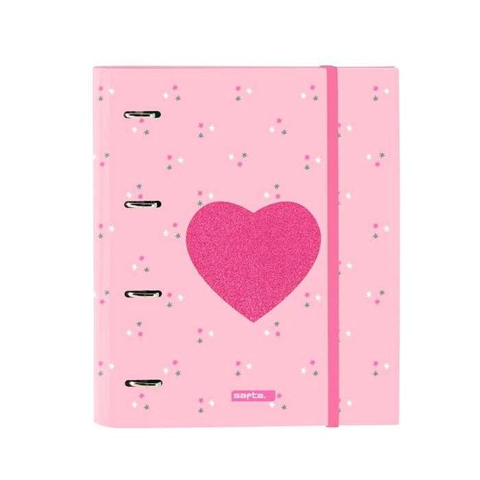Carpeta de anillas Safta CorazÓn A4 Rosa (27 x 32 x 3.5 cm) 2 Carpeta de anillas Safta CorazÓn A4 Rosa (27 x 32 x 3.5 cm) 2