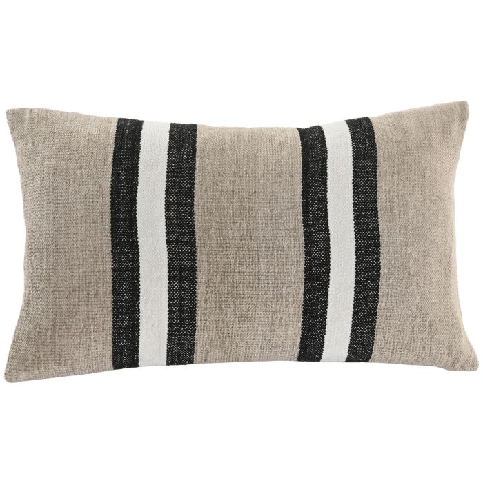 DKD Home Decor Cojín Tradicional de Algodón y Velvet Gris Claro 30 x 50 cm (2 Unidades) India Lino