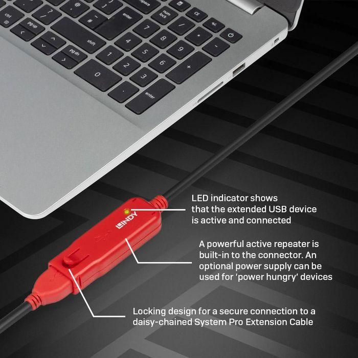 Lindy 8m USB 2.0 Active Extension Pro 5 Lindy 8m USB 2.0 Active Extension Pro 5