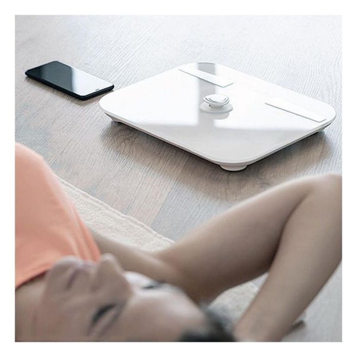 Cecotec 04254 Báscula de Baño Personal Electrónica Plaza Blanco, Soporta hasta 180 kg, Precisión 100 g, Pantalla LCD 3