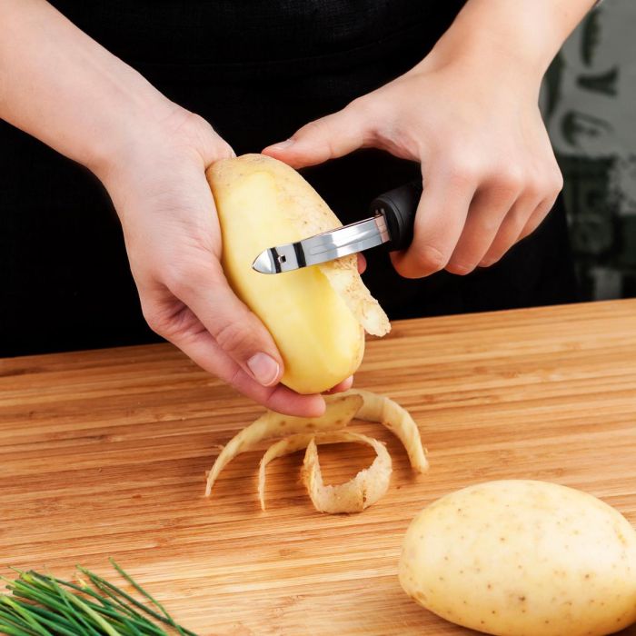 Quid Pelador Patatas Acero Inoxidable Habitat 19x2x2 cm Negro Mate 2