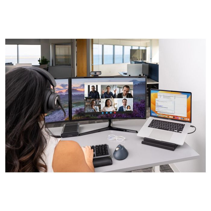 Kensington Auriculares Gaming H3000 PROVC, Diadema Bluetooth 5.2, Negro, 60h Batería, Cancelación Ruido, Micrófono Boom, USB-C, Para PC, PS, Xbox, Android, iOS