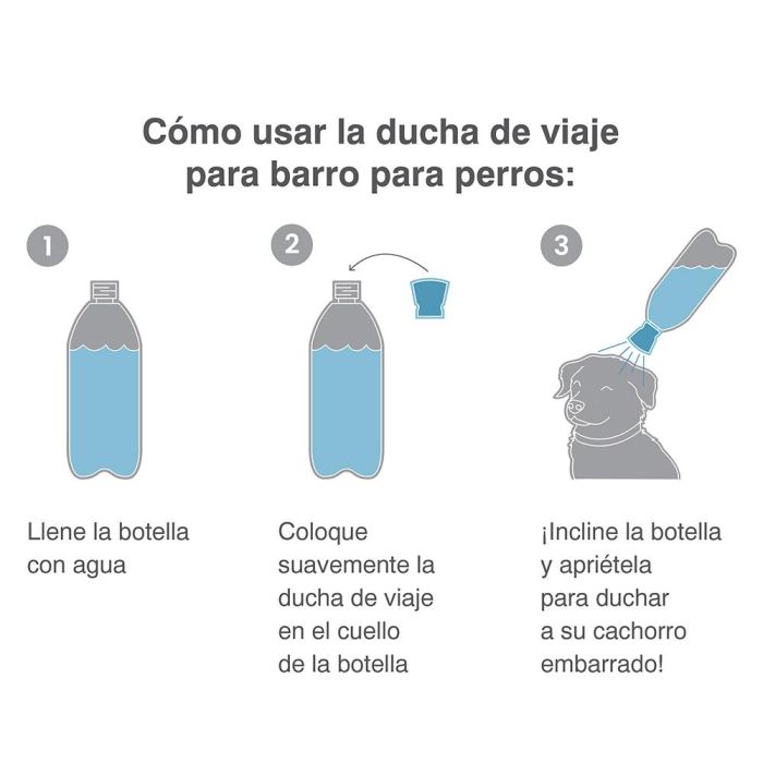 Adaptador botella mud dog ducha portátil 4