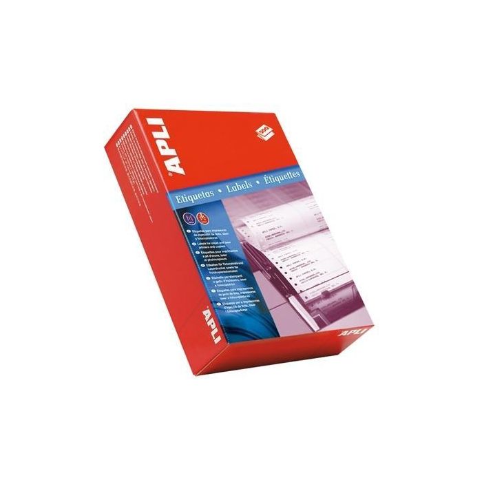 Apli Etiquetas Permanentes Plegadas en Zig Zag 127,0 x 48,7 mm, Caja con 3.000 Unidades Apli Etiquetas Permanentes Plegadas en Zig Zag 127,0 x 48,7 mm, Caja con 3.000 Unidades