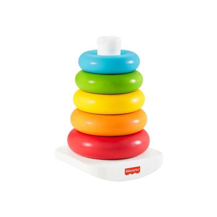 Fisher-Price Grf09 Juguete Pirámide Balanceante Bebés +9 Meses, Apilar 5 Aros de Colores, Base de Balanceo, Materiales Vegetales 8 Fisher-Price Grf09 Juguete Pirámide Balanceante Bebés +9 Meses, Apilar 5 Aros de Colores, Base de Balanceo, Materiales Vegetales 8