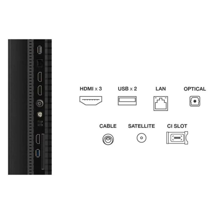 TCL 50P7K TV QLED 50 Pulgadas 4K UHD Google TV, Procesador AiPQ, Dolby Atmos, FreeSync y HDMI 2.1 4