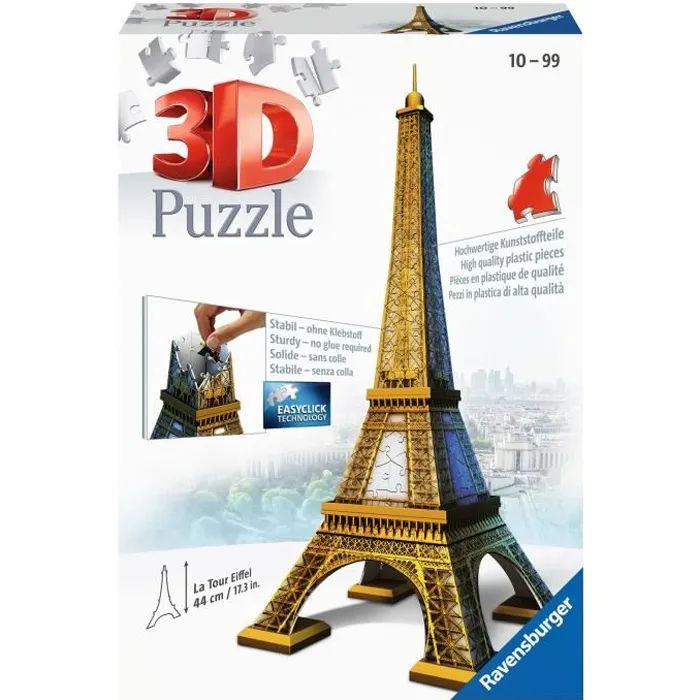 Ravensburger Puzzle 3D Torre Eiffel 216 piezas 0 Ravensburger Puzzle 3D Torre Eiffel 216 piezas 0