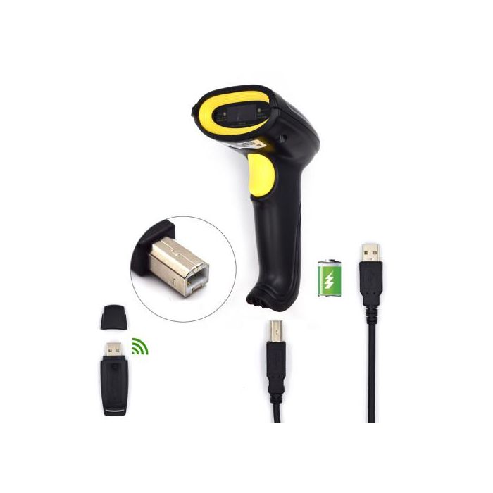 Ewent EW3430 Lector de Códigos de Barras Portátil 1D Inalámbrico, Resistente a Golpes, Negro 6
