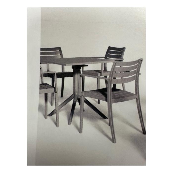 Silla Terraza Y Jardin DKD Home Decor Gris 52 x 84 x 57 cm (4 Unidades) 1