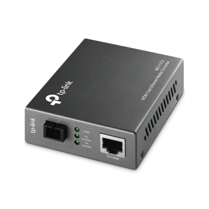 TP-Link MC111CS Convertidor de Medio Fibra Óptica a Ethernet RJ45 Monomodo Gigabit 1000Mbps WDM SC 1550nm 20km Negro TP-Link MC111CS Convertidor de Medio Fibra Óptica a Ethernet RJ45 Monomodo Gigabit 1000Mbps WDM SC 1550nm 20km Negro