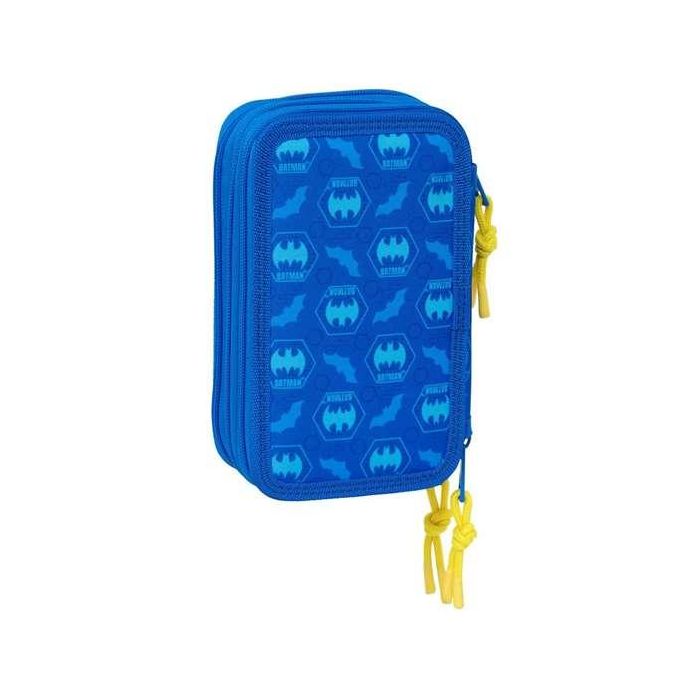 Safta Plumier Triple 37 Pcs Batman Preescolar 12,5x19,5x5,5 cm 1