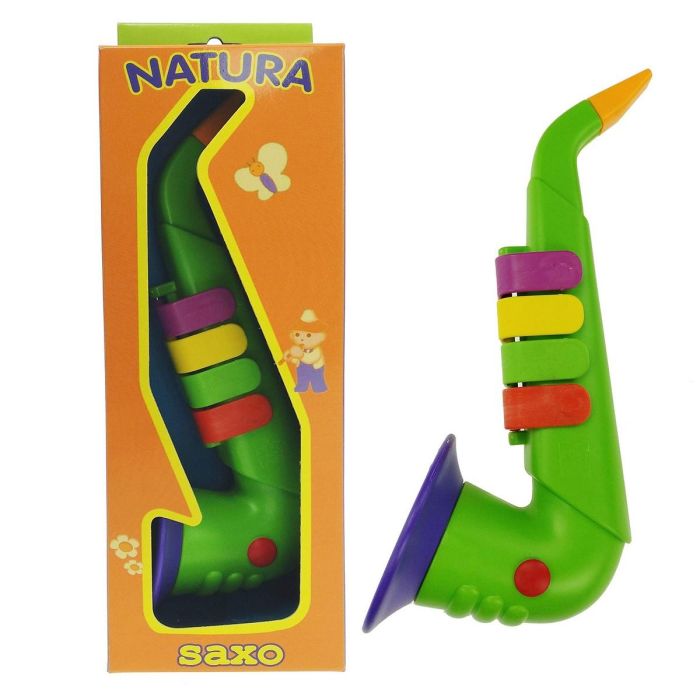 Saxofon 4 notas 29 cm, en estuche 2 Saxofon 4 notas 29 cm, en estuche 2