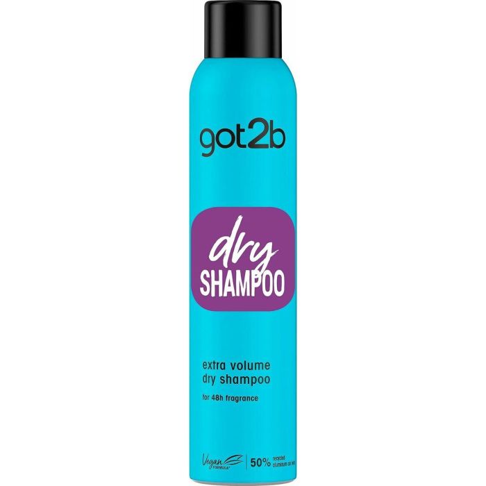 GOT2B Champú Seco en Spray Extra Volumen 200 ml - Refresca el Cabello, Aporta Cuerpo y Volumen Instantáneo Sin Residuos