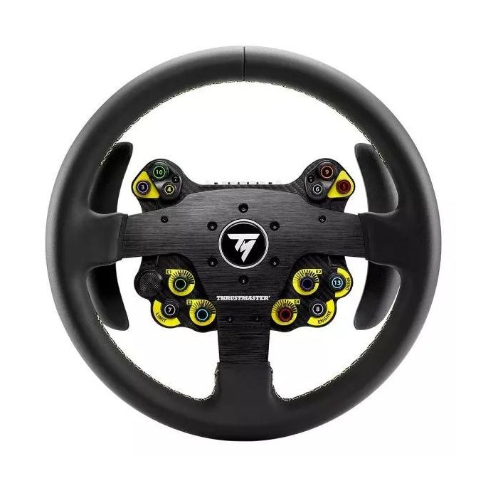 Thrustmaster Evo Racing 32R Leather Negro/Amarillo - Volante Gaming para PC, PS4, PS5, Xbox, Xbox One - Ref. 4060318