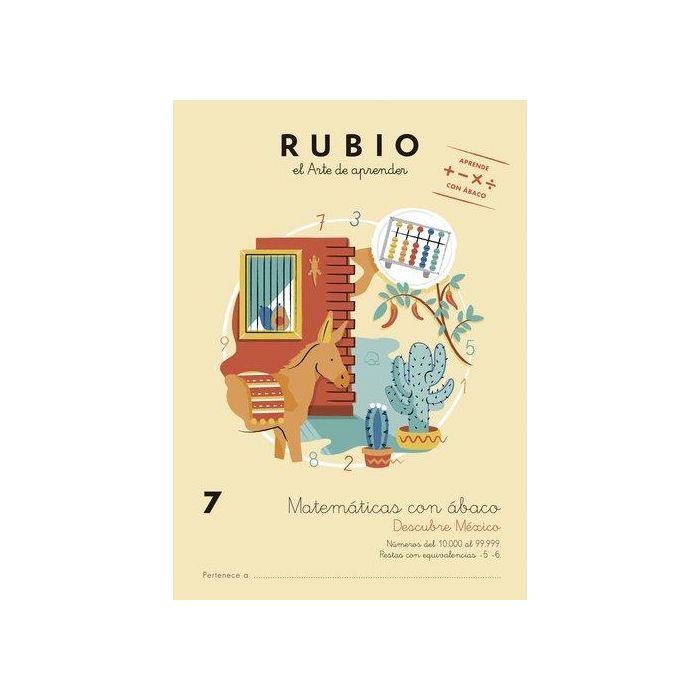 Cuaderno Rubio A4 Matematicas Con Abaco 7 (Set de 5)