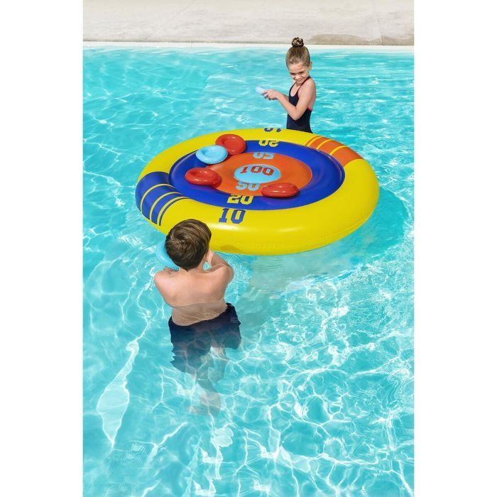 Bestway Juego Flotante Lanza Hinchable Discos D140 cm +3 Años Piscina 52566 18