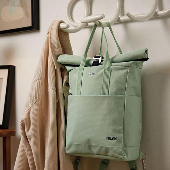 Milan Mochila Urbana C-Cierre Superior Enrrollable 10 L Serie 1918 Verde 6 Milan Mochila Urbana C-Cierre Superior Enrrollable 10 L Serie 1918 Verde 6