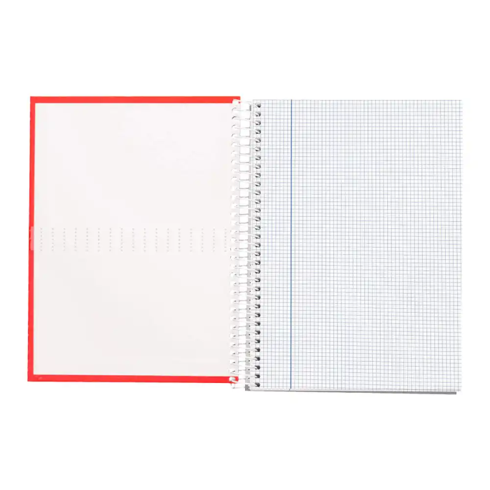 Liderpapel Cuaderno espiral Crafty A4 Tapa Forrada 80 Hojas 90 gr Cuadro 3mm Colores Surtidos 8