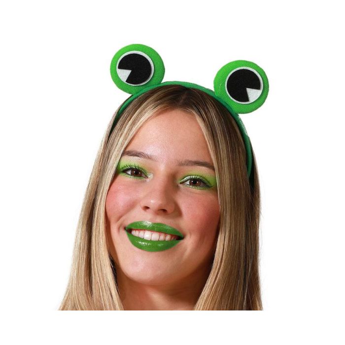 Diadema Rana Verde Carnaval para Mujer Adulto