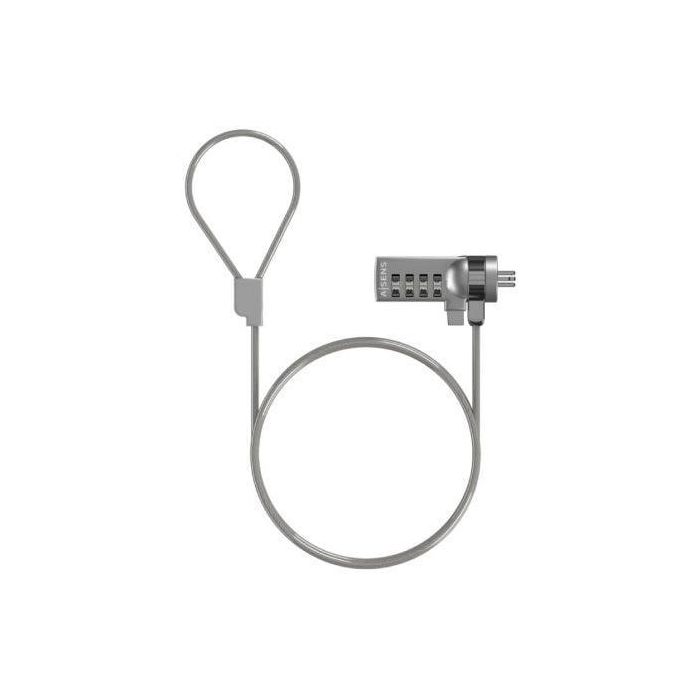 Aisens Cable de Seguridad con Cerradura de Combinación para Ordenador, Portátil, Monitor 1,5 M