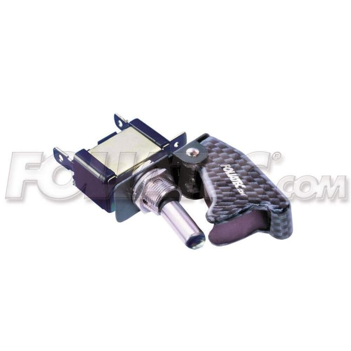 Foliatec FO33092 Interruptor On-Off Tipo Racing Negro Carbono para Vehículos 6-24V