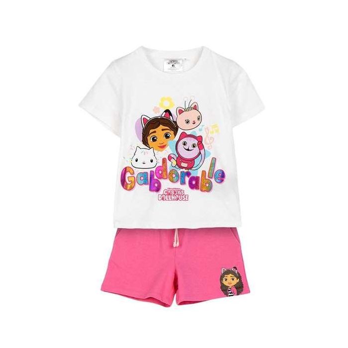 Cerdá Conjunto 2 Piezas French Terry Gabby's Dollhouse 4 Años Blanco Talla 4 Años