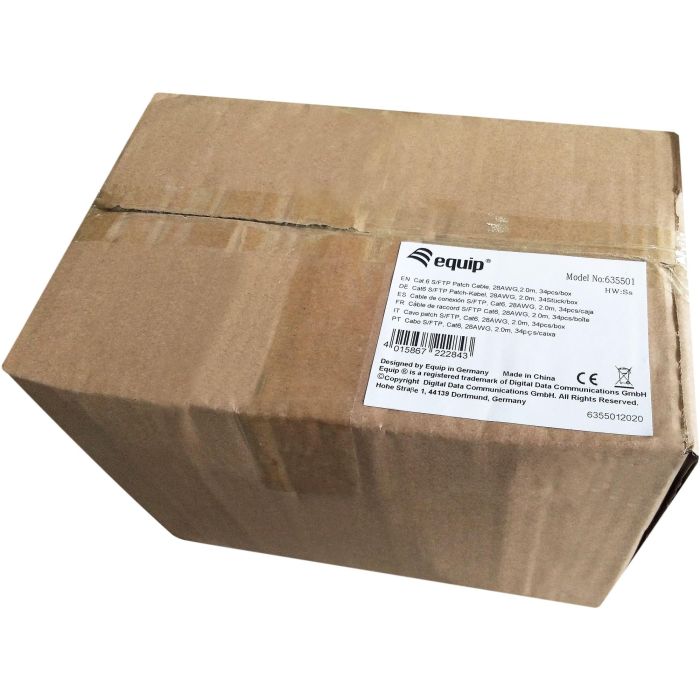 Equip Patchkabel Cat6 34x/set S/FTP 2xRJ45 2.00m gr LSZH 2 Equip Patchkabel Cat6 34x/set S/FTP 2xRJ45 2.00m gr LSZH 2