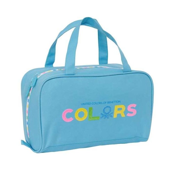 Neceser Escolar Benetton Spring Azul cielo 31 x 14 x 19 cm