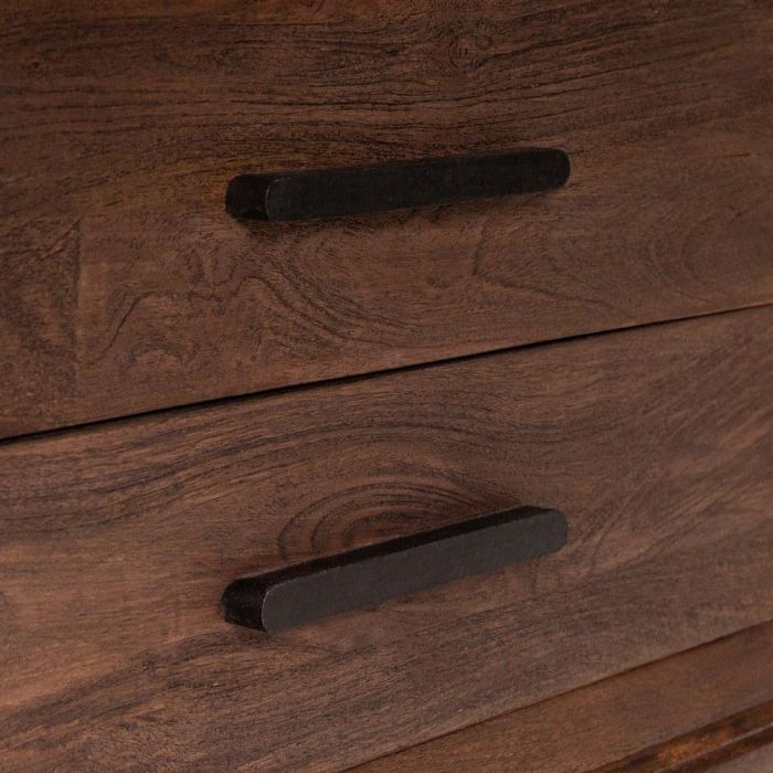 Armario Marrón Madera de Mango Salón 75 X 40 X 200 cm