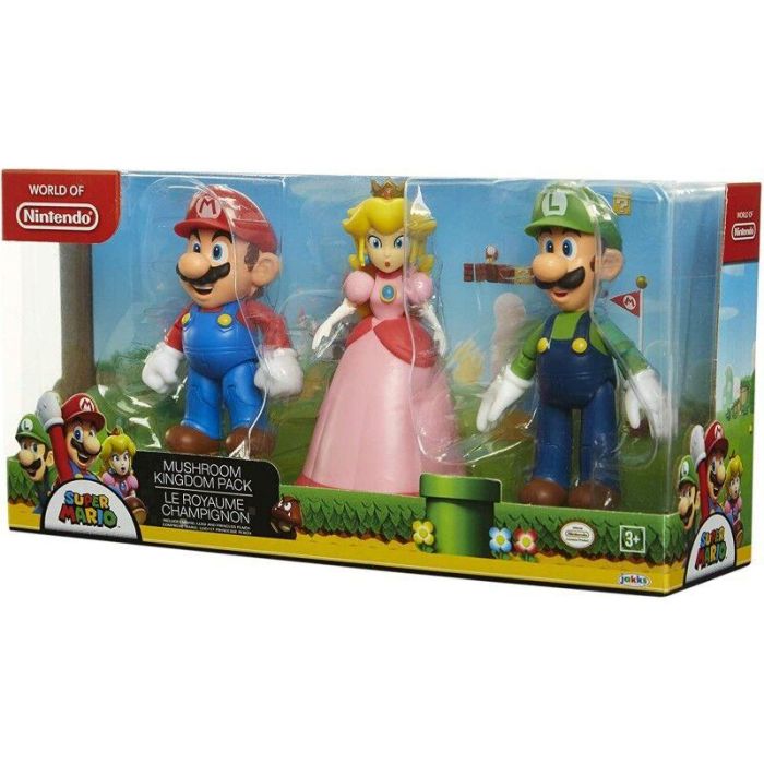 Jakks Pacific 64511-4L Pack 3 Figuras Articuladas 11 Puntos Super Mario - Mario, Luigi y Princesa Peach 10 cm 3 Jakks Pacific 64511-4L Pack 3 Figuras Articuladas 11 Puntos Super Mario - Mario, Luigi y Princesa Peach 10 cm 3