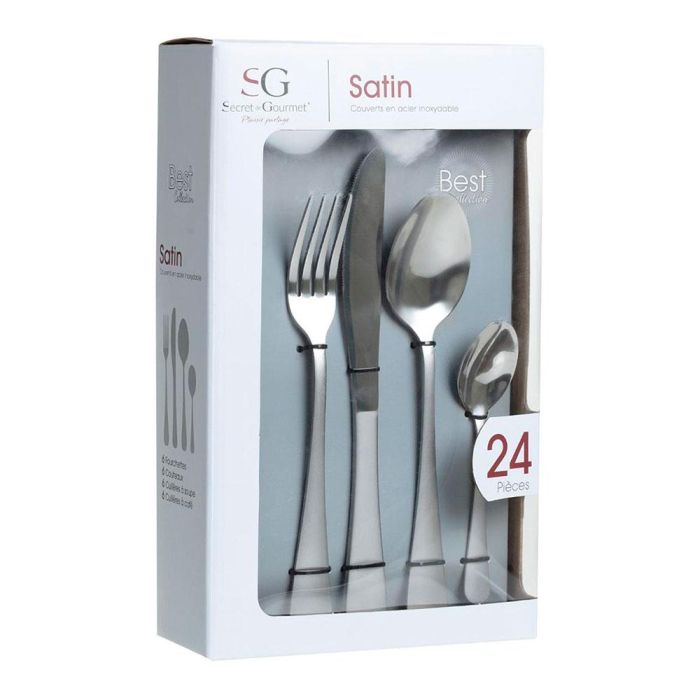 Secret Of Gourmet Cubertería 24 Piezas Acero Inoxidable Colección Satin 154356 1