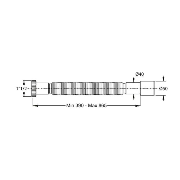 Magikone flexible-extensible 1"1/2 x 40-50mm tuerca metálica blanco b9345ot64b0 prhie 1