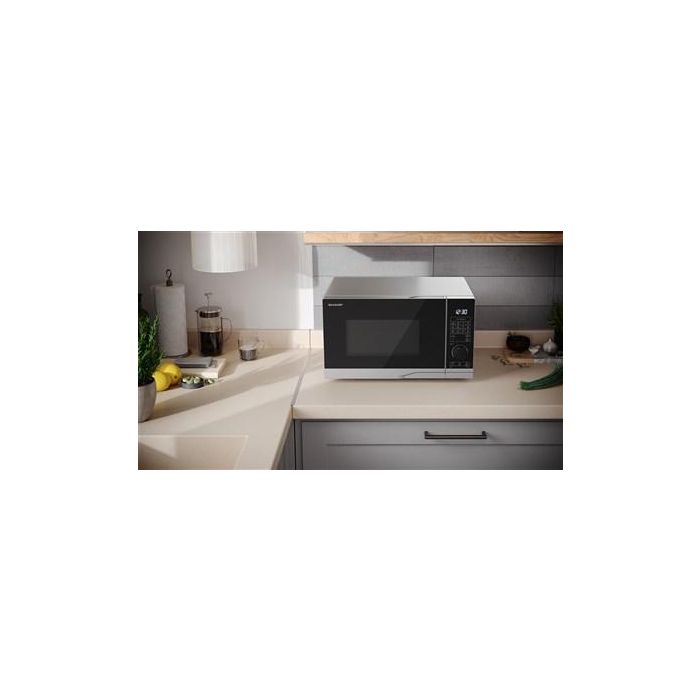 Sharp YC-PG234AE-S Microondas Digital + Grill 900W, 23 Litros, Panel de Control Fácil de Usar, 10 Niveles de Potencia 3 Sharp YC-PG234AE-S Microondas Digital + Grill 900W, 23 Litros, Panel de Control Fácil de Usar, 10 Niveles de Potencia 3
