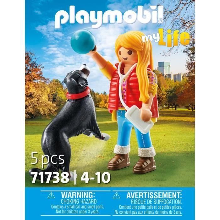 Figura mujer con perro de montaña playmobil my life. 4 Figura mujer con perro de montaña playmobil my life. 4