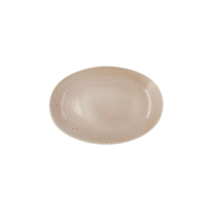 Ariane Bandeja Oval Porcelana Reforzada Porous 26 cm Beige 12 Unidades Profesional Hostelería Extra Resistente y Antidesportillamiento