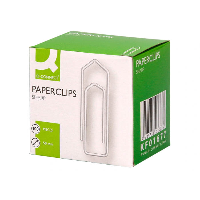 Q-connect Clips niquelados nº4 50 mm, Caja de 100 unidades 2