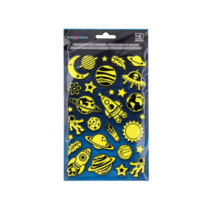 Imaginovo Pegatinas Luminosas Planetas con Relieve 190x105 mm en Blister 1