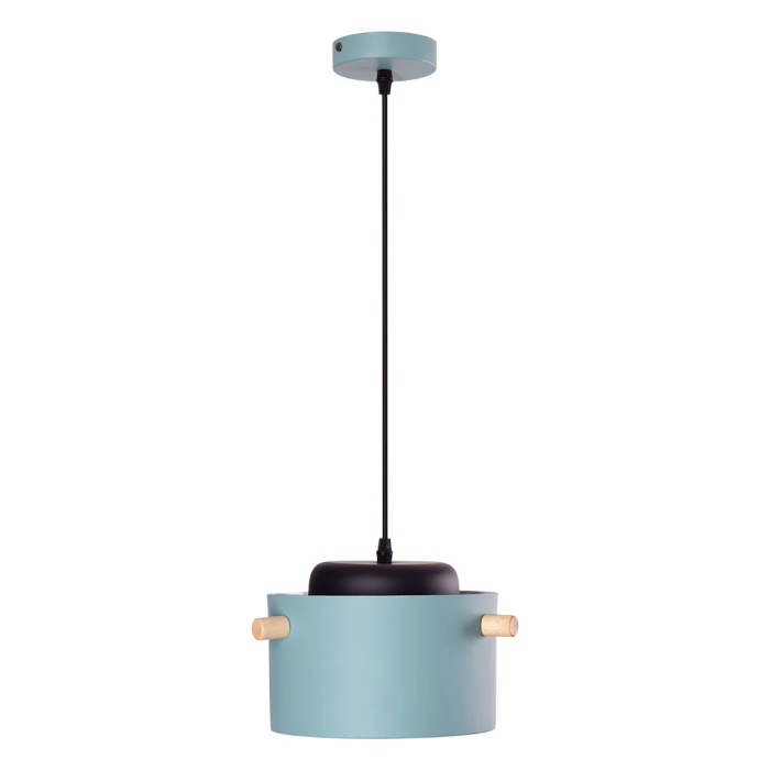 Lámpara Colgante Averie SKD-P1013-T Metal y Madera Moderna, Blanco, Verde Oliva, Salmón, Turquesa 2