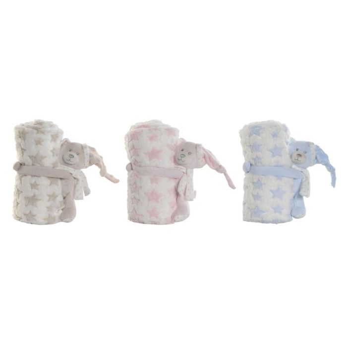 Peluche Manta Baby DKD Home Decor Rosa Azul 80 x 75 x 100 cm Set de 2 (3 Unidades) Peluche Manta Baby DKD Home Decor Rosa Azul 80 x 75 x 100 cm Set de 2 (3 Unidades)