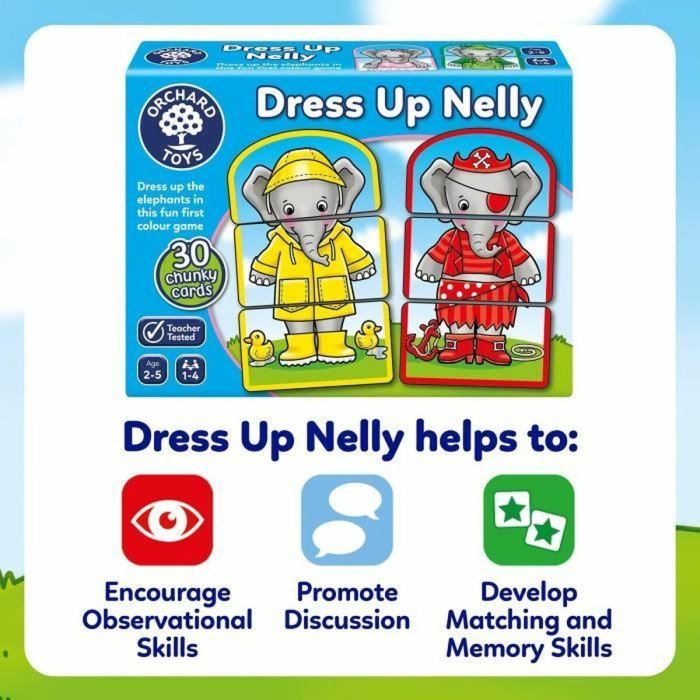 Orchard ORC5011863002716 - Juego de combinación de colores 'Los trajes de la elefante Nelly' 1 Orchard ORC5011863002716 - Juego de combinación de colores 'Los trajes de la elefante Nelly' 1